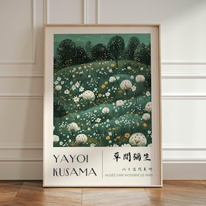 Yayoi Kusama wall art print home decor, Yayoi Kusama poster, Yayoi Kusama japanese wall art, Gift Idea, Japanese Gallery Wall Art