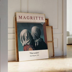 Rene Magritte The Lovers Wandkunstdruck, Rene Magritte Poster, Rene Magritte Home Decor, Berühmter Künstlerdruck, Fine Art Print, Magritte Print