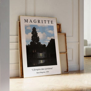 Rene Magritte The Dominion of Light Stampa artistica da parete, Poster di Rene Magritte, Arredamento per la casa di Rene Magritte, Stampa di artisti famosi, Stampa di Magritte