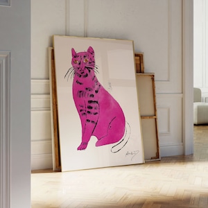 Andy Warhol Wall Art Print, Andy Warhol Poster, Andy Warhol Home Decor, Andy Warhol Cat Sam pop art print, Famous Artist Print, Cat Art