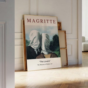 Rene Magritte The Lovers Wandkunstdruck, Rene Magritte Poster, Rene Magritte Home Decor, Berühmter Künstlerdruck, Fine Art Print, Magritte Print