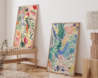 SET of 2 Henri Matisse Prints, Henri Matisse poster, Henri Matisse wall art, Matisse home decor, Henri Matisse flower print, Gift Idea
