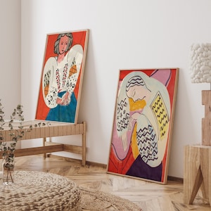 Henri Matisse set of 2 Romanian Bluse Print, Henri Matisse poster, Matisse wall art home decor, Mid Century wall art, Museum print