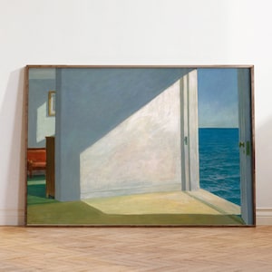 Póster de Edward Hopper Rooms by the Sea, impresión de la exposición de Edward Hopper, decoración de arte de pared de Edward Hopper, impresión contemporánea, idea de regalo de cumpleaños