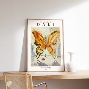 Salvador Dali Wall Art Print, Dali Poster, Dali Home Decor, Dali Venus Butterfly Print, Fleurs Dali print, Famous Artist Print, Gift Idea