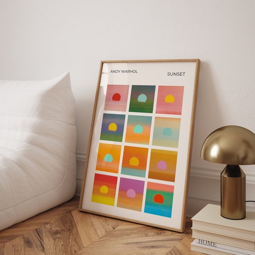 Andy Warhol Sunset Wall Art Print, Andy Warhol Sunset Poster, Andy Warhol Home Decor, Andy Warhol pop art print, Famous Artist Print