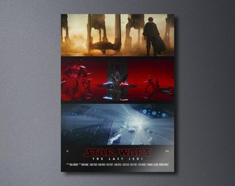 Star Wars: Episode VIII - The Last Jedi - Movie Poster Print | Minimalist Movie Poster | Wall art