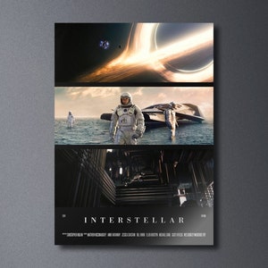 Interstellar - Film Poster Drucken | Minimalistisches Filmplakat | Wandkunst