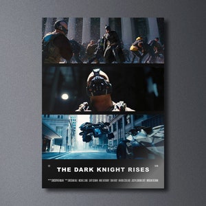 Póster de película The Dark Knight Rises / Póster de película minimalista / Arte mural