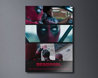 Deadpool - Impressão de pôster do filme | Pôster minimalista do filme | Arte de parede