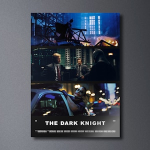 Póster de película The Dark Knight, póster minimalista, arte de pared