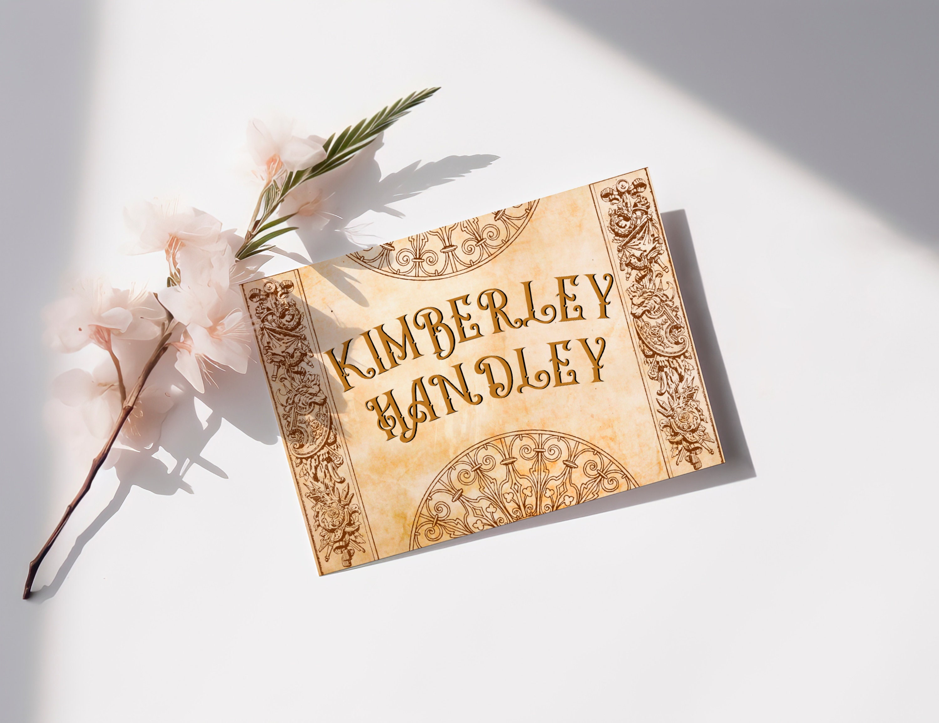 Medieval Wedding Place Card Editable Fantasy Middle Ages Name Template ...