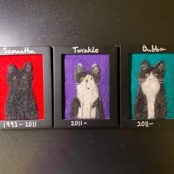 Custom Needle Felted Pet Portraits