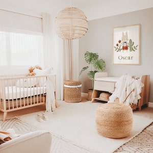 Editable Nursery Wall Art Boy Digital Children Boho Scandi Instant Download
