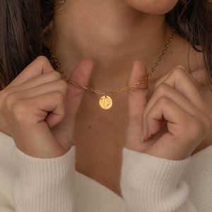 Può includere: Una collana con catena dorata con un ciondolo che presenta il contorno dello stato del Maine. Il ciondolo è rotondo e pende da una catena delicata.