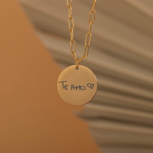 Echte Handschrift Charme Halskette Personalisierte Gedenk Unterschrift Geburtstag Geschenk Schmuck Benutzerdefinierte Gravierte Handschrift Einzigartige Geschenk
