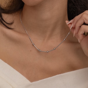 Custom Morse Code Necklace, Personalized Hidden Message Necklace for Mom, Gold Filled Morse Code Jewelry, Unique Holiday Gift Christmas