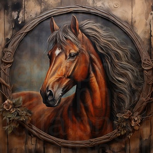 Horse beautiful horse png sublimation digital design download wreath sign wind spinner cutting board image horse image png western png
