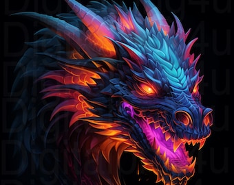 Dragon with a black background png sublimation digital design download wreath sign wind spinner cutting board shadow box image png