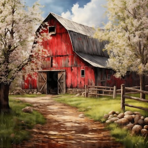 Barn old red rustic barn png sublimation digital design download wreath sign wind spinner cutting board shadow box image png