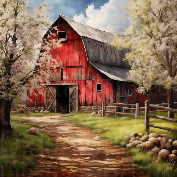 Barn old red rustic barn png sublimation digital design download wreath sign wind spinner cutting board shadow box image png