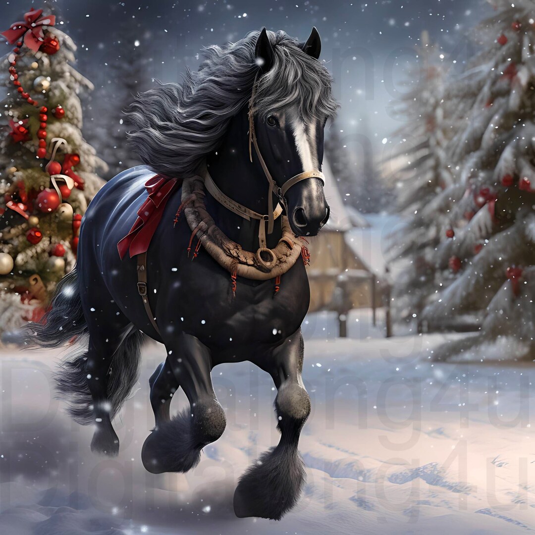 Horse Png Christmas Sublimation Digital Design Download - Etsy