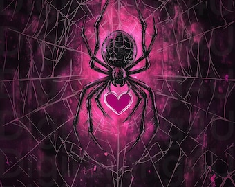 Spinne und Netz PNG mit einem schwarzen Hintergrund Sublimation digitales Design Download Kranz Zeichen Wind Spinner Tumble Instant Download PNG
