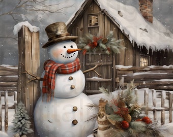 Snowman Christmas country png sublimation digital design download wreath sign wind spinner cutting board image Christmas png