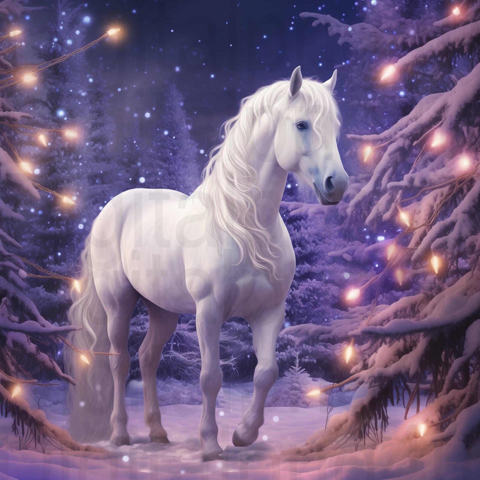 Horse Winter Christmas Png Sublimation Digital Design Download Wreath ...