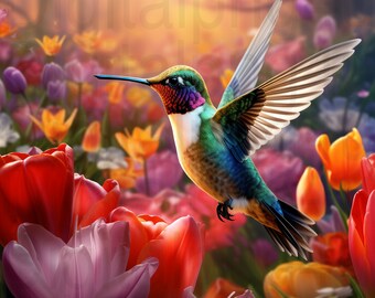 Hummingbird and flowers png sublimation digital design download wreath sign wind spinner cutting board shadow box image png