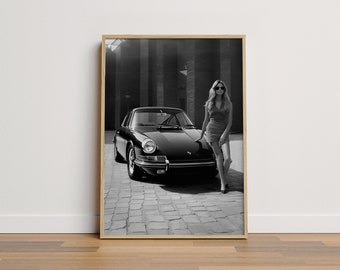 Vintage Porsche 911 Poster: Retro Car Art Print (Digital Download)