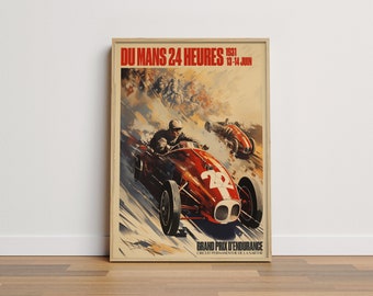 Le Mans 1931 Grand Prix Poster: Vintage Car Race Art (Digital Download)
