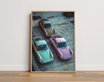 Vintage Porsche 911 Poster: Classic Car Art (Digital Download)
