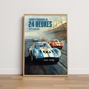Original vintage poster 24 heures du Mans 1956 - Geo HAM