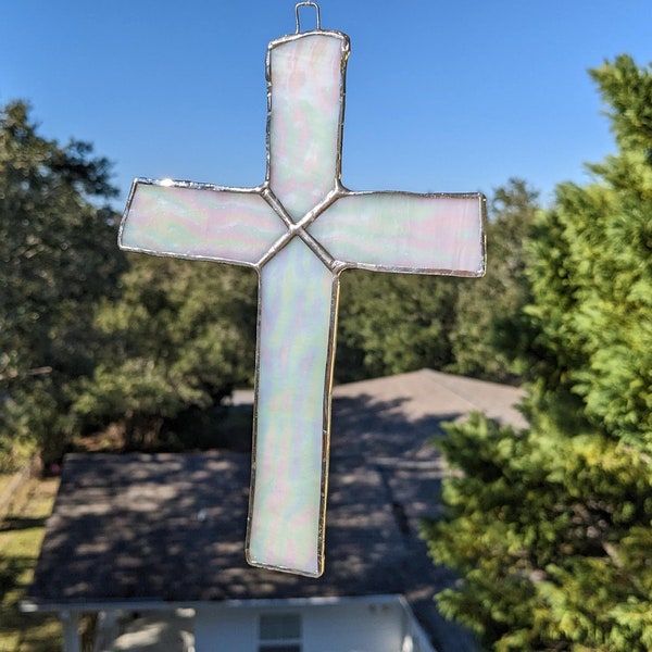 Stained Glass Cross Suncatcher Etsy