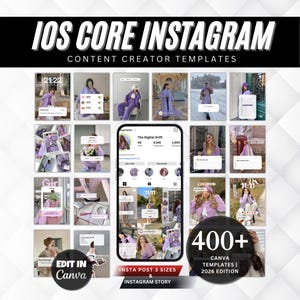 Trendige Ios Core Instagram Content Template Templates - Canva Designs für Social Media Posts