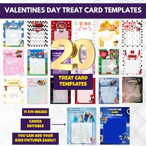 Valentinstag Jumbo Snack Kartenvorlage für Mädchen, Jumbo Leckerli Kartenvorlage, XL Valentinstag Geschenkkarte, Canva bearbeitbar, Valentinstag Geschenkkarte
