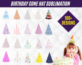 Party Hat Template, Canva Editable Hat, Birthday Hat Svg Png, Blank Hat Template, Paper Hat Template, No Glue Party Hat