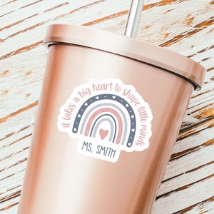 Gepersonaliseerde leraar aanwezig, vakantie kerstcadeaus voor leraren, kleuterschool, eerste, tweede, derde, vierde klas leraar vinylsticker