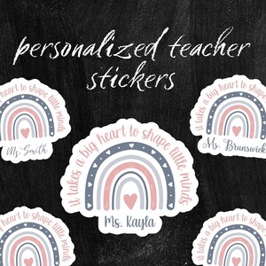 Gepersonaliseerde lerarenstickers voor waardering van leraren, kerstcadeaus voor leraren, kleuterschool, eerste, tweede, derde, vierde leerjaar