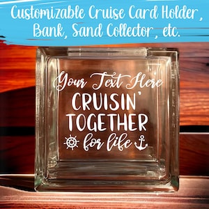 Custom Cruise Ship Card Holder, Cruise Card Organizer, Bank, Vacation Sand, Cruise Card Holder Cruise Personalized Home Decor Cruise Lovers