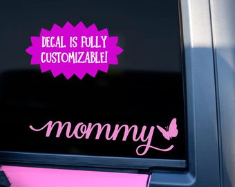 Custom Car Decals, Custom Vinyl Stickers, Custom Cursive Name Decals, Personalized Elegant Script Name Decal, Initials Decals