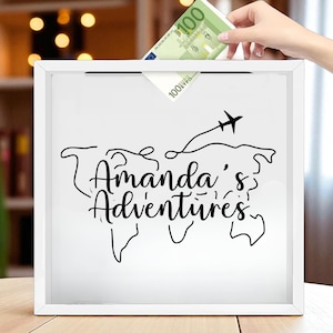 Travel Shadow Box | Custom Vacation Keepsake Frame | Personalized Adventure Display | Memory Box Gift | 8x8 or 12x12 Frame Options