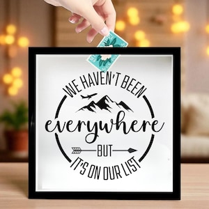 Travel Shadow Box | Custom Vacation Keepsake Frame | Personalized Adventure Display | Memory Box Gift | 8x8 or 12x12 Frame Options