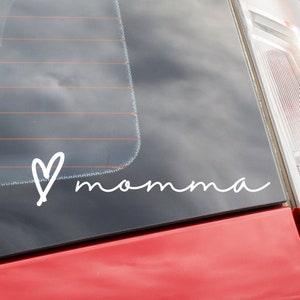 Momma Car Decal | Mom Decal | Mommy Decal | Mother’s Day Gift | Durable, Long-Lasting Decal for Cars, Water Bottles, Laptops, Etc.