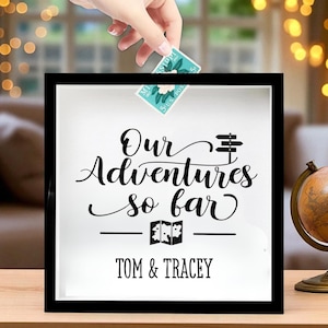 Travel Shadow Box | Custom Vacation Keepsake Frame | Personalized Adventure Display | Memory Box Gift | 8x8 or 12x12 Frame Options