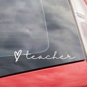 Teacher Car Decal | Teacher Decal | Best Teacher | Teacher Appreciation Gift | Durable, Long-Lasting Decal for Vehicle, Water Bottle, Laptop