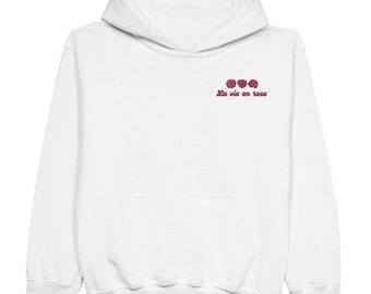 La Vie En Rose - Sweat à capuche enfant brodé