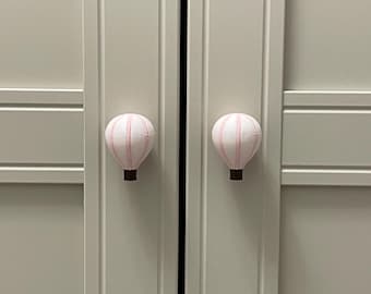 Perillas para gabinetes y cajones con globos rosas