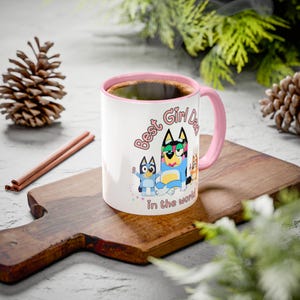 Girl Dad Bluey mug, best dad ever, Bluey mug, best daddy ever mug, girl dad mug, Fathers day gift from girl, Daddys girl, girl dad zdjęcie 9